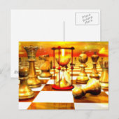 Schachserie, Schachfiguren, Schachkunst Postkarte (Vorne/Hinten)