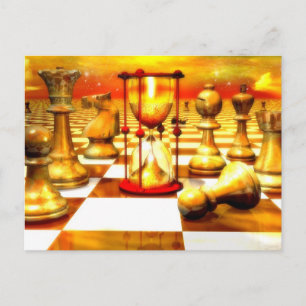 Schachserie, Schachfiguren, Schachkunst Postkarte