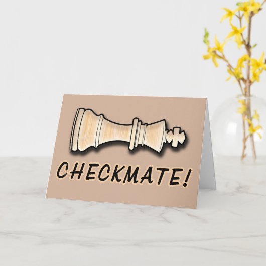Schachsieger Glückwünsche Checkmate Karte (Gelbe Blume)