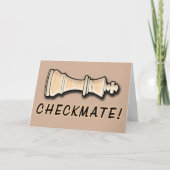 Schachsieger Glückwünsche Checkmate Karte (Vorderseite)