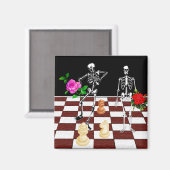 Schachskelette Magnet (Vorderseite/Rückseite)