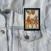 Schachspiel 14. Jahrhundert Codex Manesse Button (Insitu)
