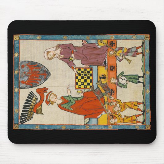 Schachspiel 14. Jahrhundert Codex Manesse Mousepad (Vorne)