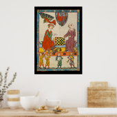 Schachspiel 14. Jahrhundert Codex Manesse Poster (Küche)
