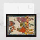 Schachspiel 14. Jahrhundert Codex Manesse Postkarte (Vorne/Hinten)