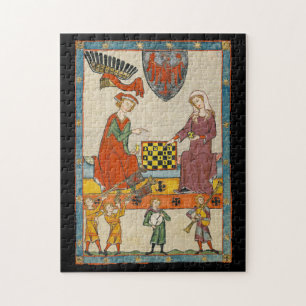 Schachspiel 14. Jahrhundert Codex Manesse Puzzle