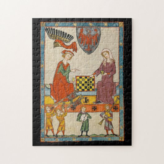 Schachspiel 14. Jahrhundert Codex Manesse Puzzle (Vertikal)