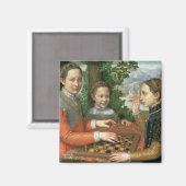 Schachspiel, 1555 magnet (Vorderseite/Rückseite)