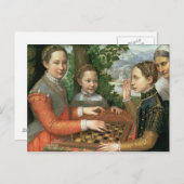 Schachspiel, 1555 postkarte (Vorne/Hinten)