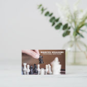 Schachspiel | bewegliche Teile Visitenkarte (Stehend Vorderseite)
