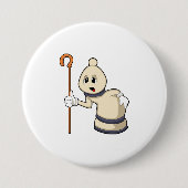 Schachspiel Bischof von Schach Button (Vorderseite)