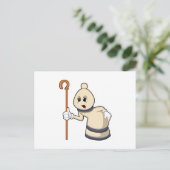 Schachspiel Bischof von Schach Postkarte (Stehend Vorderseite)