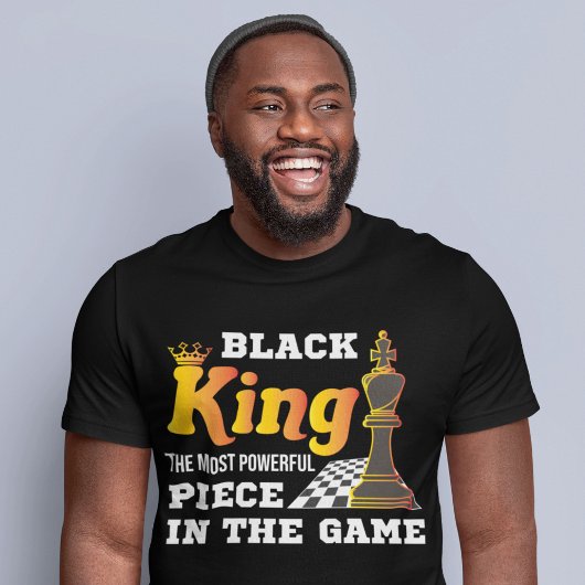 Schachspiel Black King Am mächtigsten Afrikaner T-Shirt