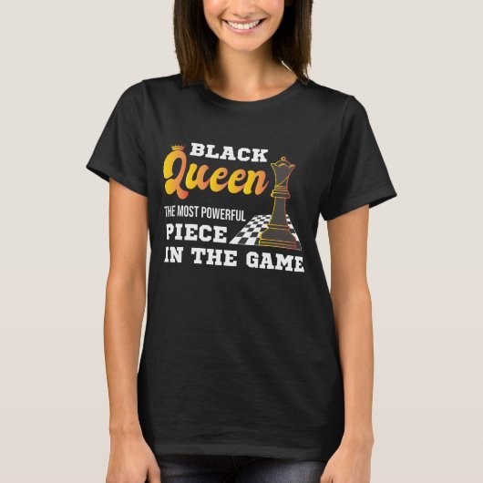 Schachspiel Black Queen Die mächtigsten afrikanisc T-Shirt (Vorderseite)