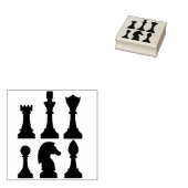 Schachspiel-Briefmarke Gummistempel (Stempel)