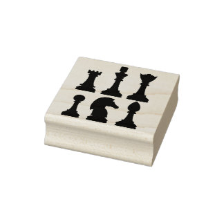 Schachspiel-Briefmarke Gummistempel