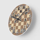 Schachspiel-Design-Uhr Runde Wanduhr (Winkel)