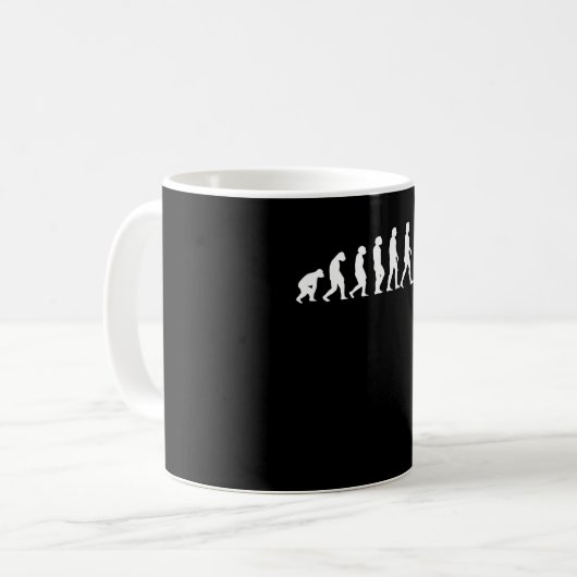 Schachspiel-Evolution Kaffeetasse (Vorderseite Links)