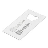 Schachspiel Geldbeutel Flaschenöffner (Rückseite Schrägansicht)