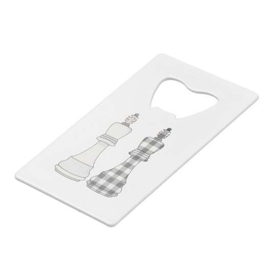 Schachspiel Geldbeutel Flaschenöffner (Rückseite Schrägansicht)