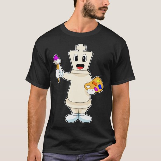 Schachspiel King Schess Board T-Shirt (Vorderseite)