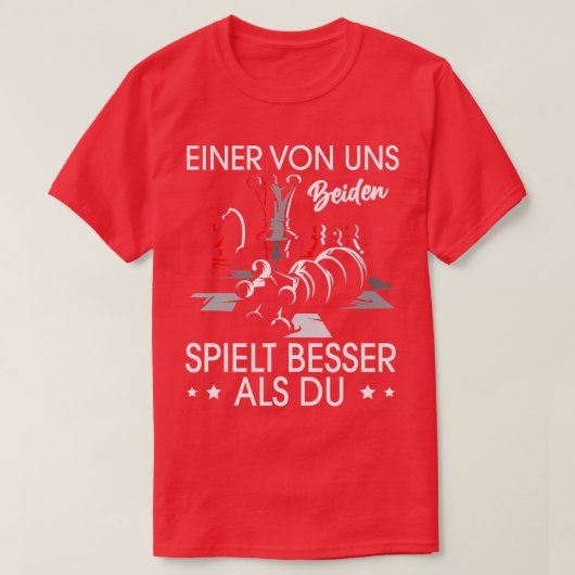 Schachspiel Matt Cool Schachspieler T-Shirt (Design vorne)