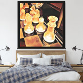 Schachspiel Original Abstrakte Kunst Leinwanddruck (Insitu (Schlafzimmer))