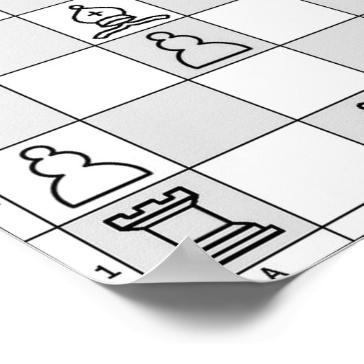 Schachspiel Poster Acht (Ecke)