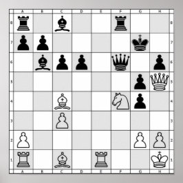 Schachspiel Poster Acht