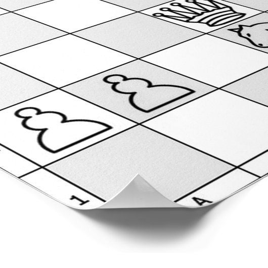 Schachspiel Poster Drei (Ecke)