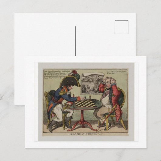 Schachspiel Postkarte (Vorne/Hinten)