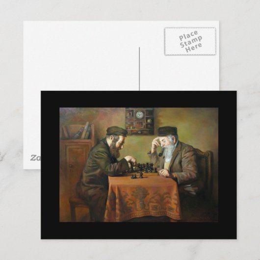 Schachspiel Postkarte (Vorne/Hinten)