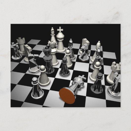 Schachspiel-Postkarte Postkarte (Vorderseite)