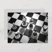 Schachspiel-Postkarte Postkarte (Vorne/Hinten)