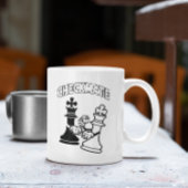 Schachspiel Schach Schachspiel Kunst Schwarz-Weiß Kaffeetasse