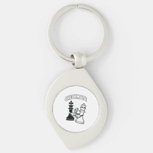 Schachspiel Schach Schachspiel Kunst Schwarz-Weiß Schlüsselanhänger