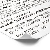 Schachspiel, Schachklubwerbung Poster (Ecke)