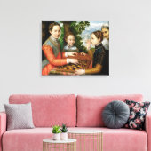 Schachspiel von Sofonisba Anguissola - Circa 1555 Leinwanddruck (Insitu (Wohnzimmer))