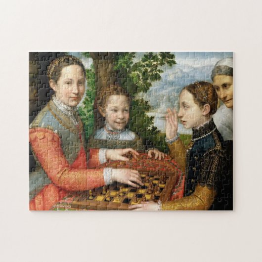 Schachspiel von Sofonisba Anguissola - Circa 1555 Puzzle (Horizontal)