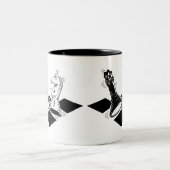 Schachspiel Zweifarbige Tasse (Mittel)