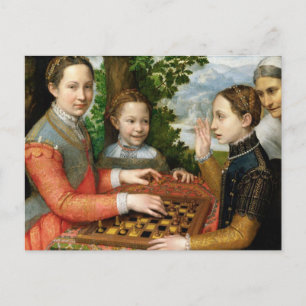 Schachspielende von Sofonisba Anguissola Postkarte