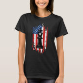 Schachspieler American Flag USA Game Master Checkm T-Shirt (Vorderseite)