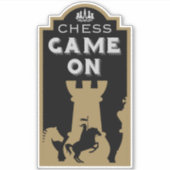 Schachspieler Aufkleber (Vorderseite)