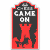 Schachspieler Aufkleber (Vorderseite)