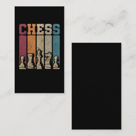 Schachspieler Checkmate Vintage Schachpartien Visitenkarte (Vorne/Hinten)