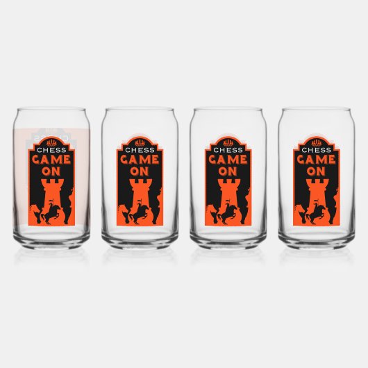 Schachspieler Dosenglas (Vorderseite)