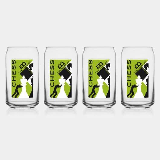 Schachspieler Dosenglas (Vorderseite)