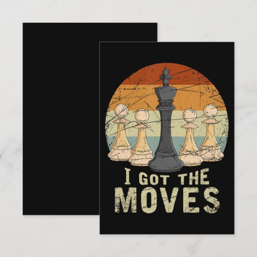 Schachspieler Einladung (Vorne/Hinten)