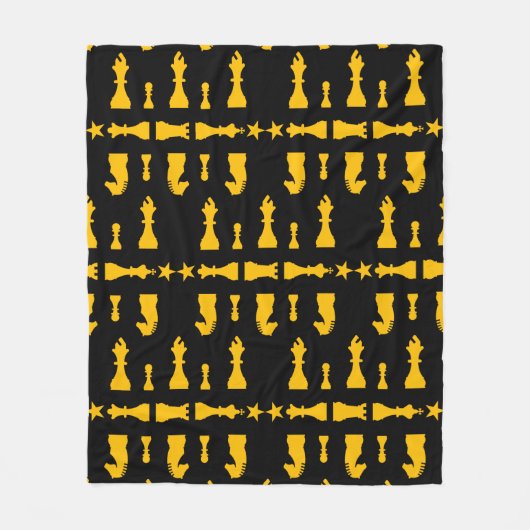 Schachspieler Fleecedecke (Vorderseite)