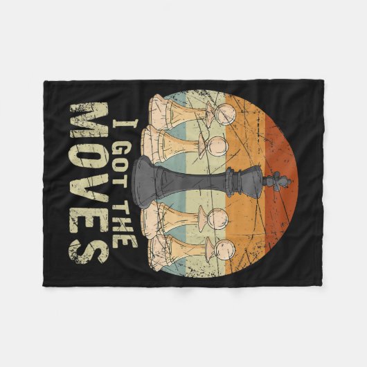 Schachspieler Fleecedecke (Vorderseite (Horizontal))